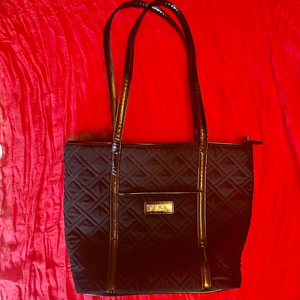 Vera Bradley Classic Black Quilted Tote Bag